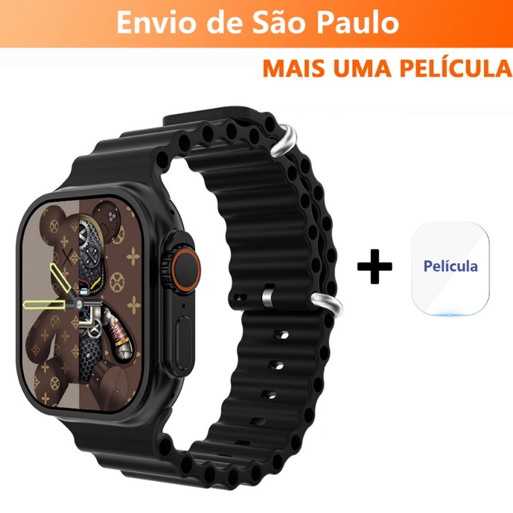 Relógio Original NFC T800 Ultra 3 Smart Watch Série 8 Monitor De Temperatura Corporal Bluetooth
