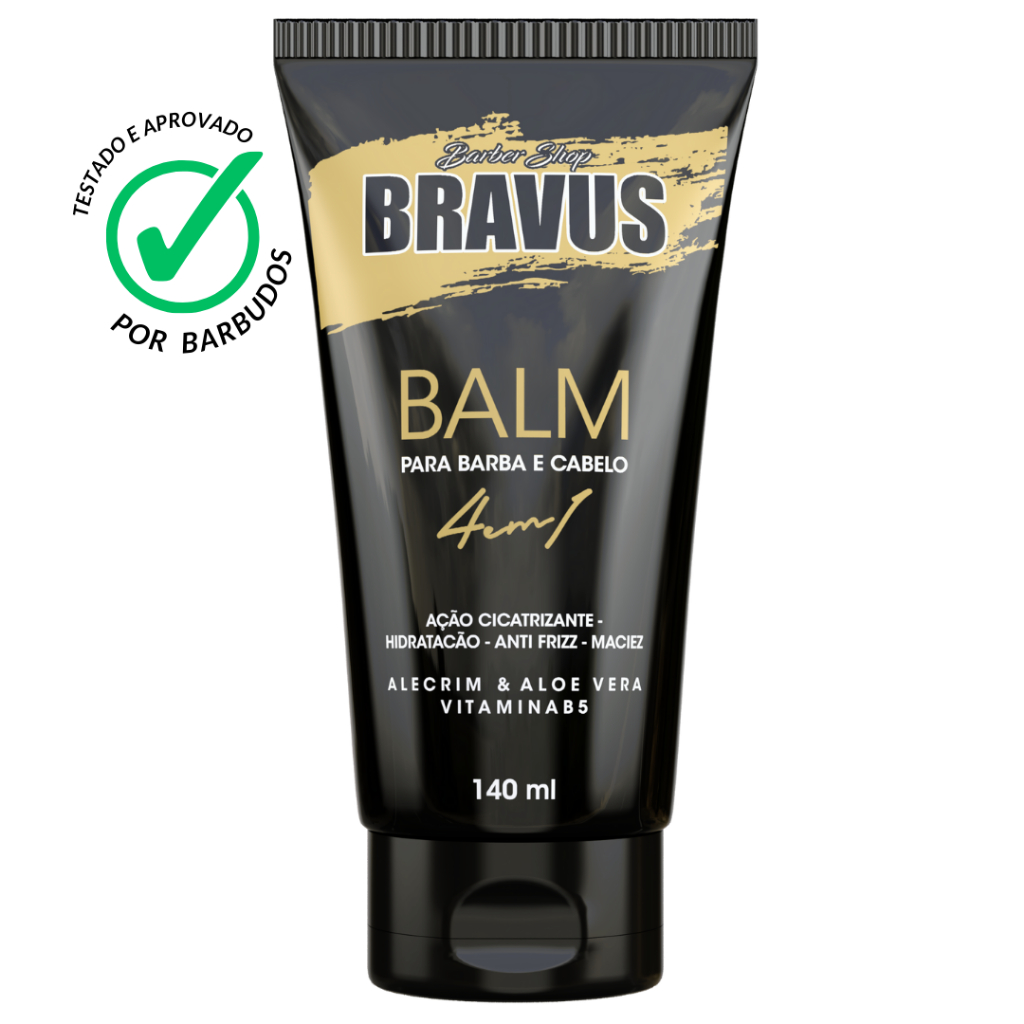 BRAVUS Balm para Barba 4 Em 1-Bravus /para Todos Os Tipos De Barba #BeardBalmwithnaturalbutters