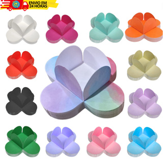 Forminhas 4 Pétalas Cores Lisas Para Doces Festas Aniversários em Oferta na Shopee