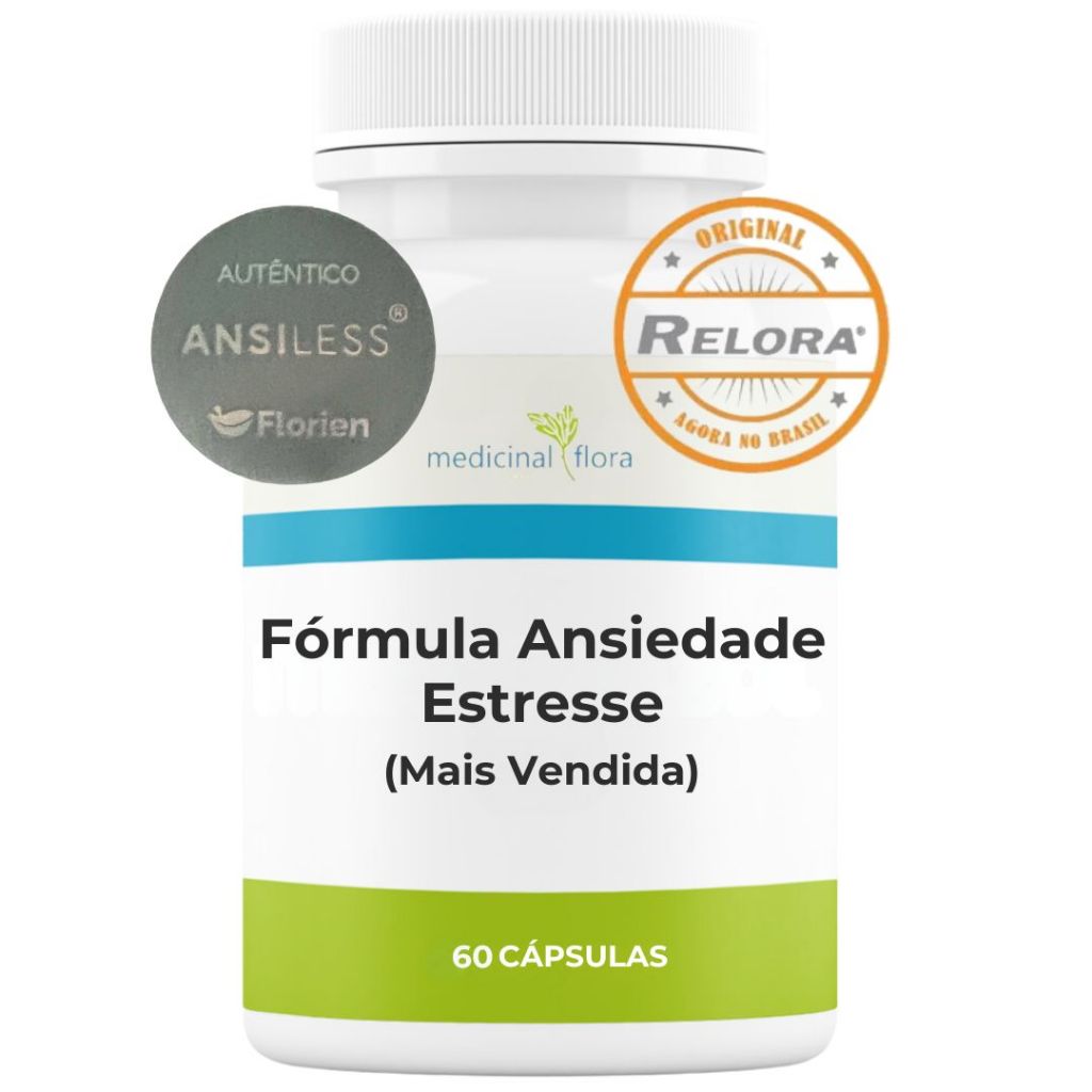 Relora 250mg + Ansiless 250mg 60 Cápsulas - Com Selo de Autenticidade em Oferta na Shopee