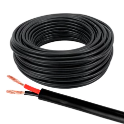 Cabo PP 2x2,5mm 50m Rolo 100% Cobre Puro Flexível Carro Carretinha Caminhões Extensão Elétrica