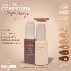 Base Líquida Chill Média Cobertura Pri Lessa Catharine Hill Vegana 30ml Angel Wings Matte