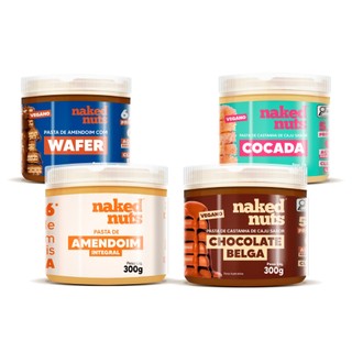 Pasta de Amendoim Zero Lactose e Zero Açúcar com sabores 300g e 150g - Naked Nuts - Pasta Fit em Oferta na Shopee