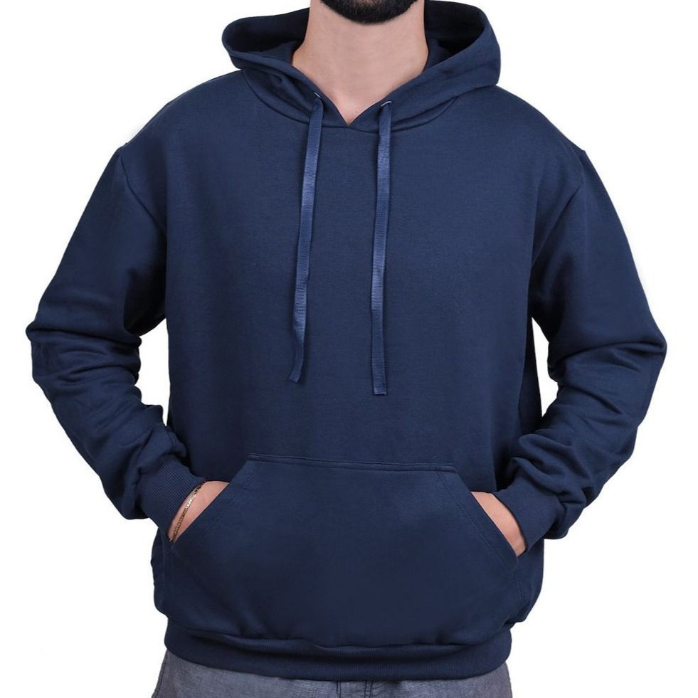 Moletom Canguru Unissex Algodão Atacado Promoção Preto Liso Sem Estampa