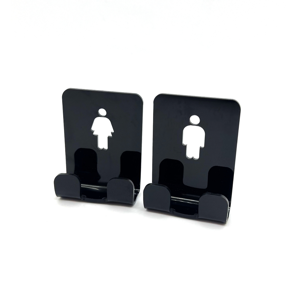 Kit Par de Gancho Multiuso Parede Barbeador Gilete Homem Mulher Unissex - Fita 3M - Kit com 2