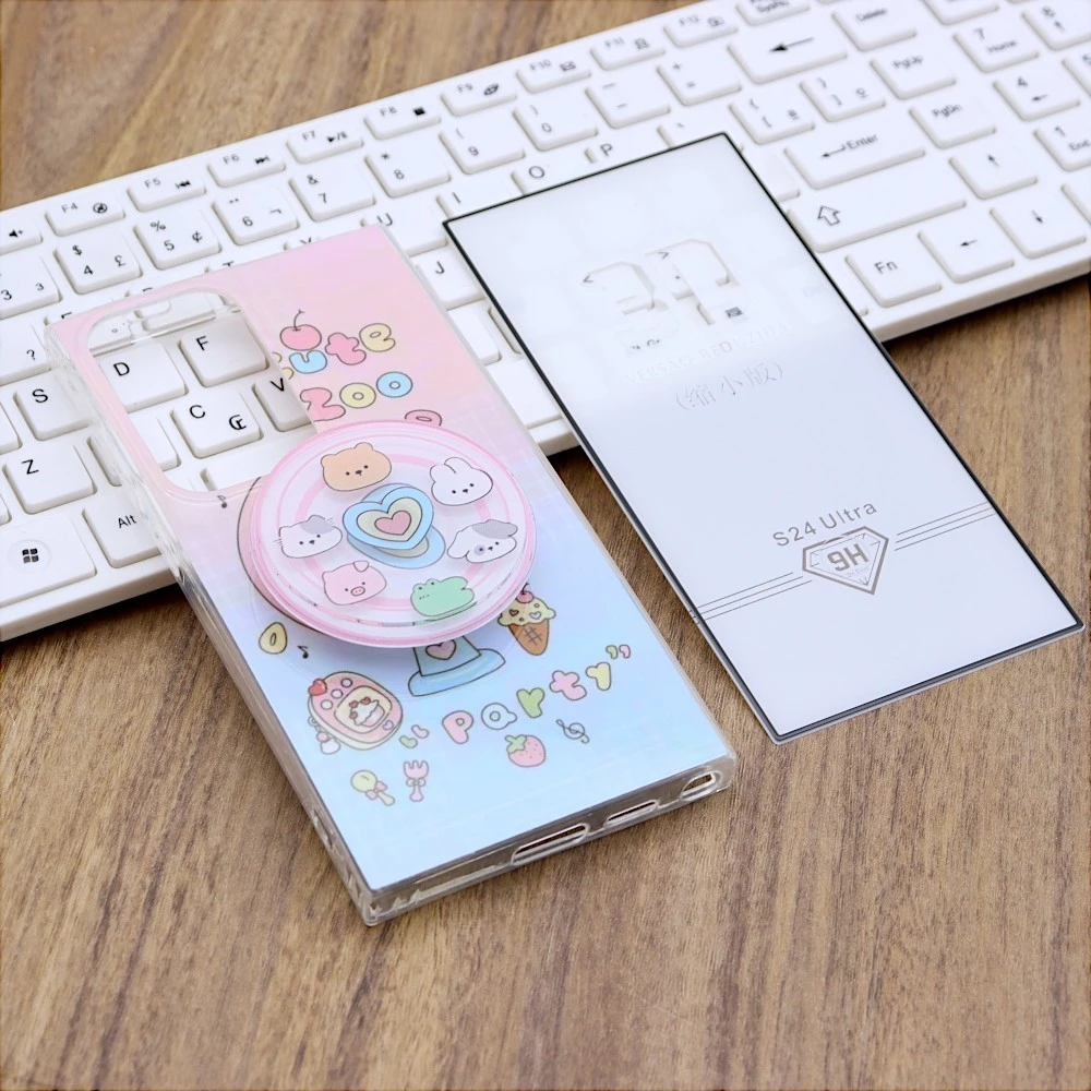 Capa Estampada Suporte Para Galaxy S24 Ultra com Película Vidro 3D c/ digital