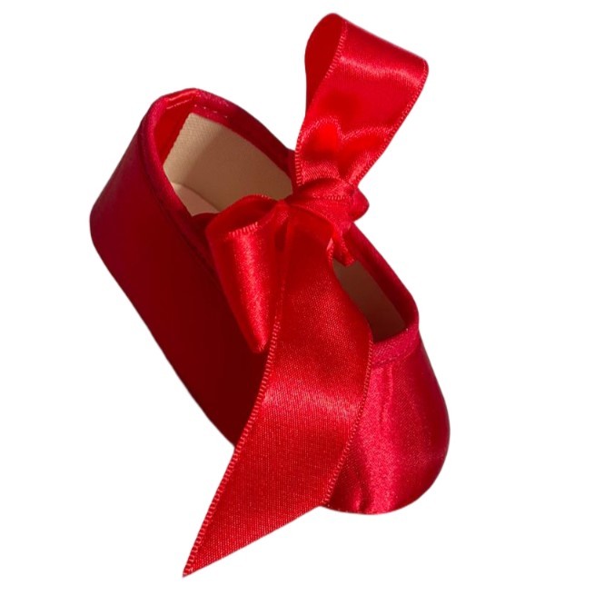 Sapatinho Sapatilha Customização Cetim Vermelho Vermelha Minnie Festa Mesversário Fita Ballet Bailarina Personalização