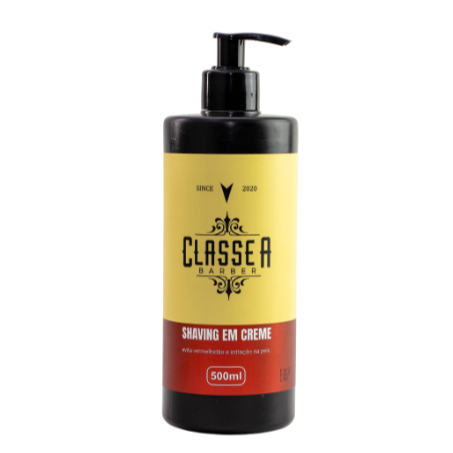 Shaving Em Creme Classe A 500ml Hidratante & Refrescante Pra Fazer Barba Pezinho E Navalhado