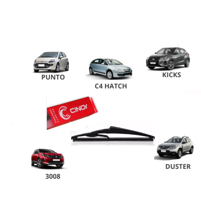 Palheta Limpador Traseiro Punto Sandero Duster Livina Captur Kicks C3