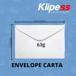 Envelope Branco Carta 114x162 (COF10) unidades 100 Scrity.