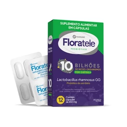 Probiotico 12 Cápsulas - Floratele 10 Bilhões Lactobacillus