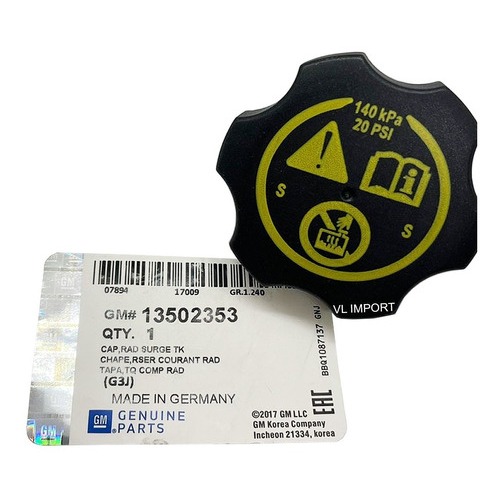 Tampa Reservatorio Radiador Onix,spin,cobalt,cruze Original em Oferta na Shopee