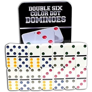 Jogo de Domino na Lata - Caixa de Metal Super Luxo - Domino Osso 12 Milímetros