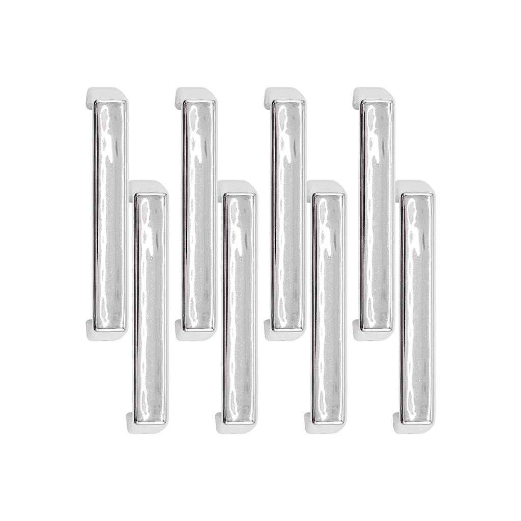 Kit 8 Puxadores Para Gaveta Móveis Arquivo Aço Escritório 9,6cm