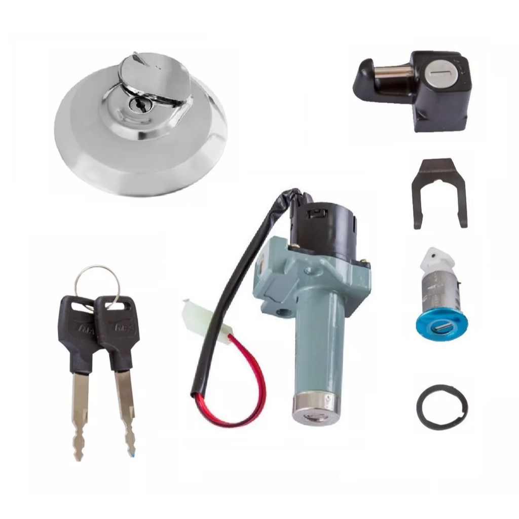 Kit Chave Contato Fan 150 Titan 150 + Travas + Tampa Tanque Miolo Ignição Até 2008 em Oferta na Shopee