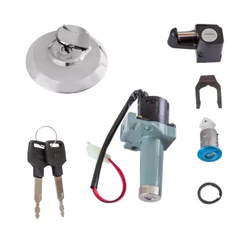 Kit Chave Contato Fan 150 Titan 150 + Travas + Tampa Tanque Miolo Ignição Até 2008