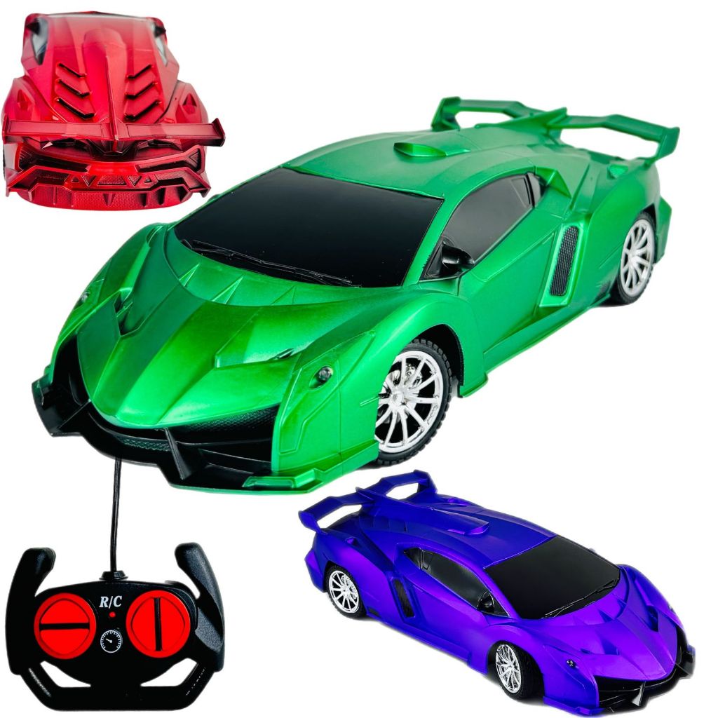 Carrinho De Controle Remoto Ferrari Com Farol De Led Com Bateria Recarregável