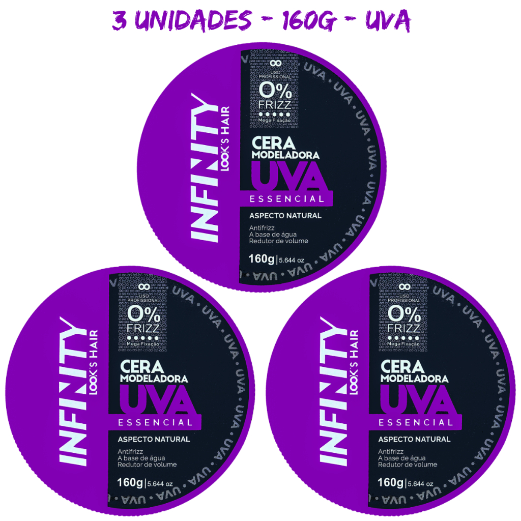 Cera Modeladora Uva 160g INFINITY LOOKS HAIR 3 Un