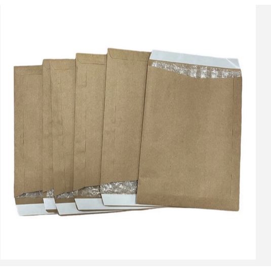 Kit 50 Envelopes Papel Kraft 19x25 com Saco Bolha Interno e Fita Adesiva Melt - Proteção e Segurança WLXY