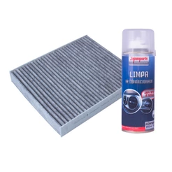 Kit Filtro Ar Condicionado Cobalt Cruze Onix Spin Novo Prisma + Higienizador Brinde