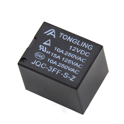 Rele 12v 10a 1 Contato 5 Pinos Jqc-3ff-s-z Tongling T73