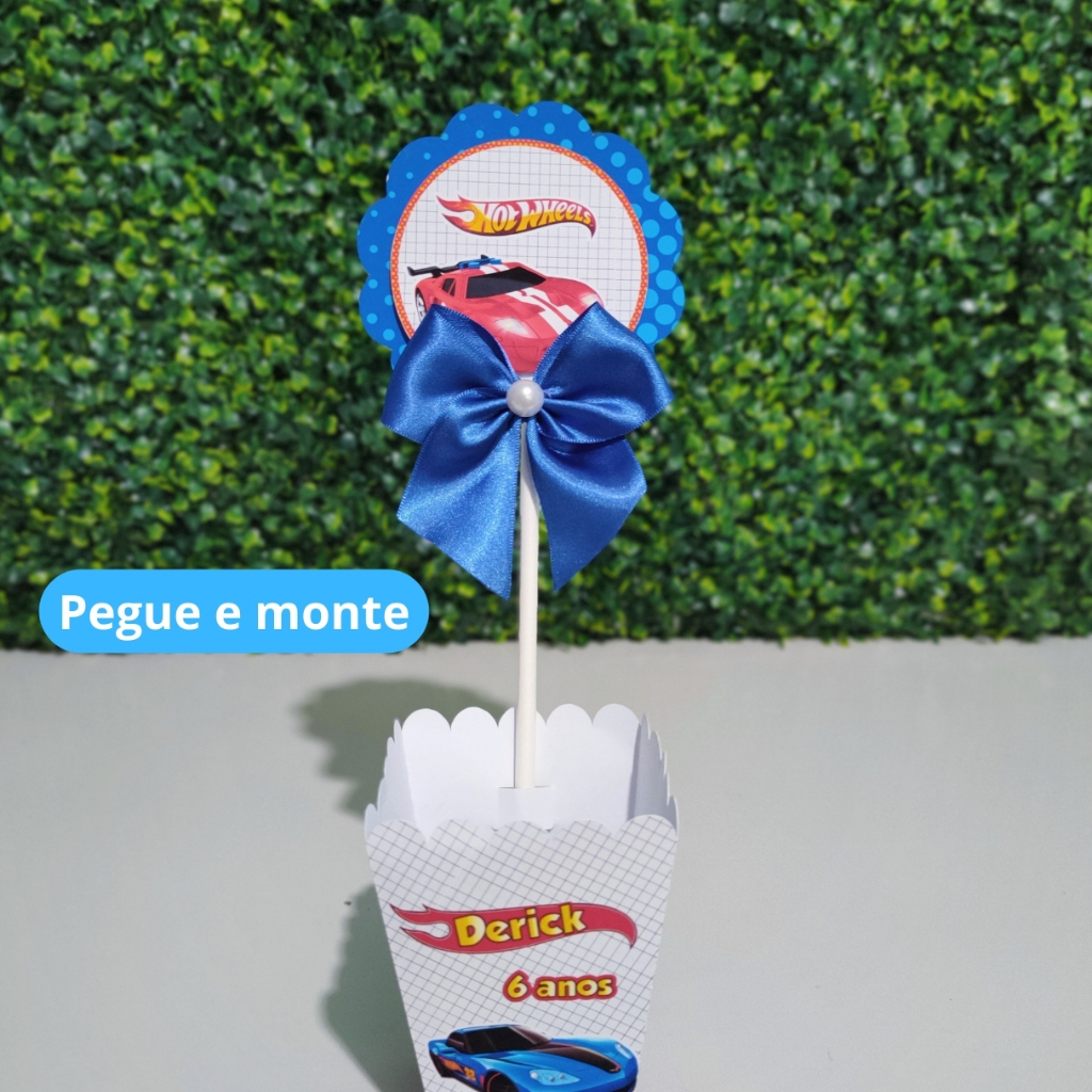 PEGUE E MONTE - Centro De Mesa Cachepot Lembrancinhas Hotwheels / Carros / Aniversário / Caixinhas/ Lembrancinha