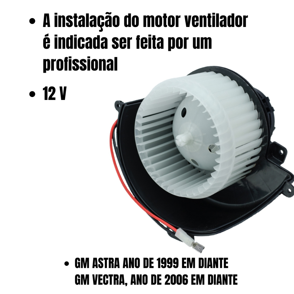 MOTOR VENTILADOR INTERNO GM ASTRA / VECTRA - 12V em Oferta na Shopee