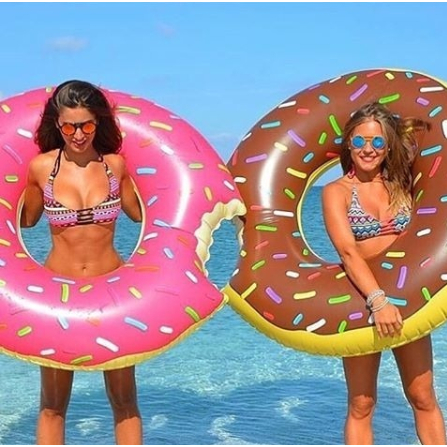 Boia Inflável Donut's Rosquinha Adulto e Infantil Piscina Praia Resistente Vinil PVC Não Fura 甜甜圈 em Oferta na Shopee