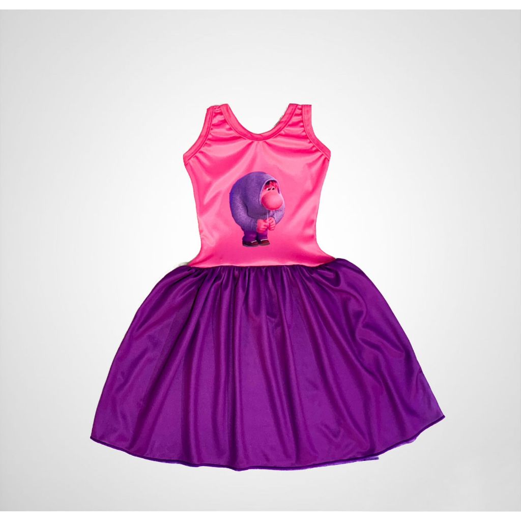 Vestido Filme Divertidaa-mentee Para crianças Disponivél todos os tamanhos envio em ate 24hrs