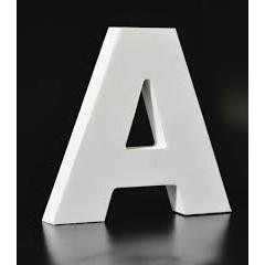 Letra em PVC Expandido 10mm Arial Black 15cm Altura Branco em Oferta na Shopee