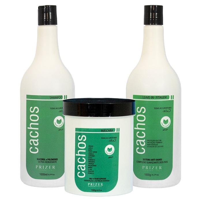 Kit Cachos Hidratação Fitagem Profissional Prizer