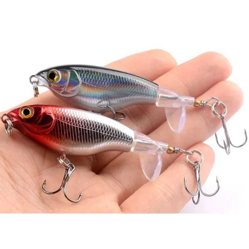 Isca Artificial Com Hélice Para Pesca De Superfície Dourado Tucunaré Robalo Traíra. em Oferta na Shopee