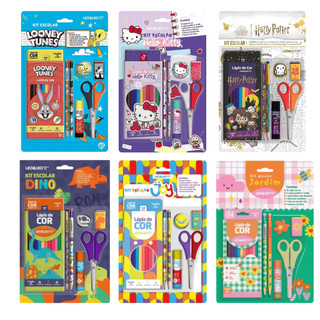 Lapis de Cor Kit Material Escolar Leo & Leo Jardim 7 Peças