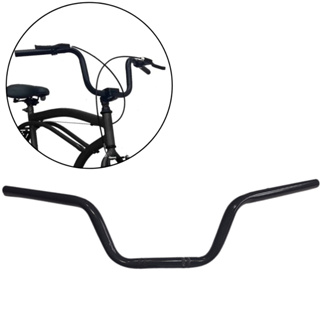 Guidão Preto Curvo Tipo CG Moto Preto Para Bicicleta Bike Tropical 620mm x 22.2mm em Oferta na Shopee