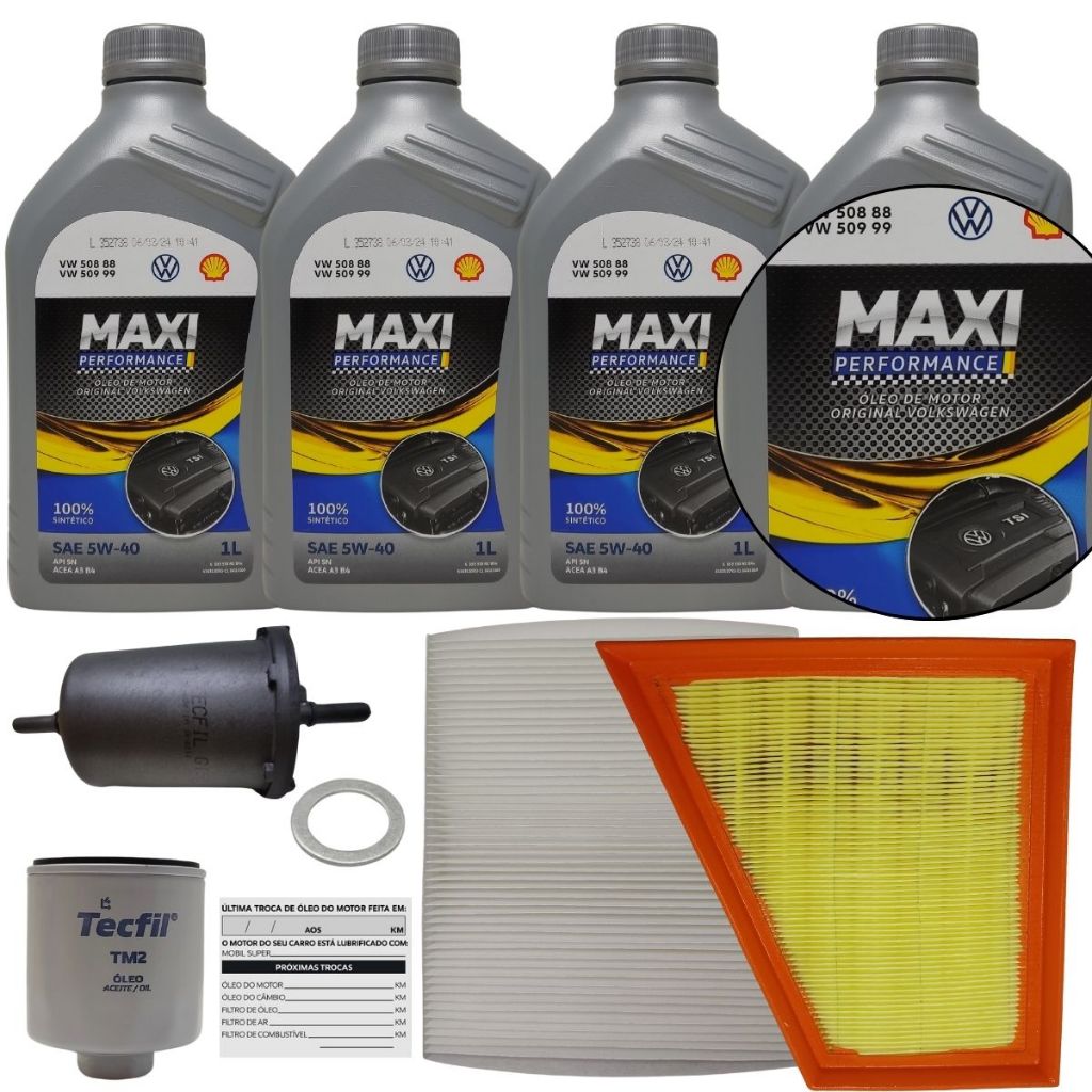 Troca De Oleo Completa Vw Maxi 5w40 Gol Voyage Polo 1.6 8v 2008/ em Oferta na Shopee