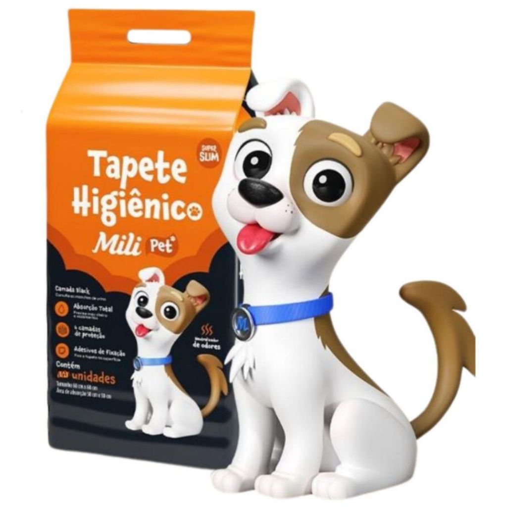 Tapete Higiênico Para Pet C/ 30 Unidades Com Adesivo Fixação
