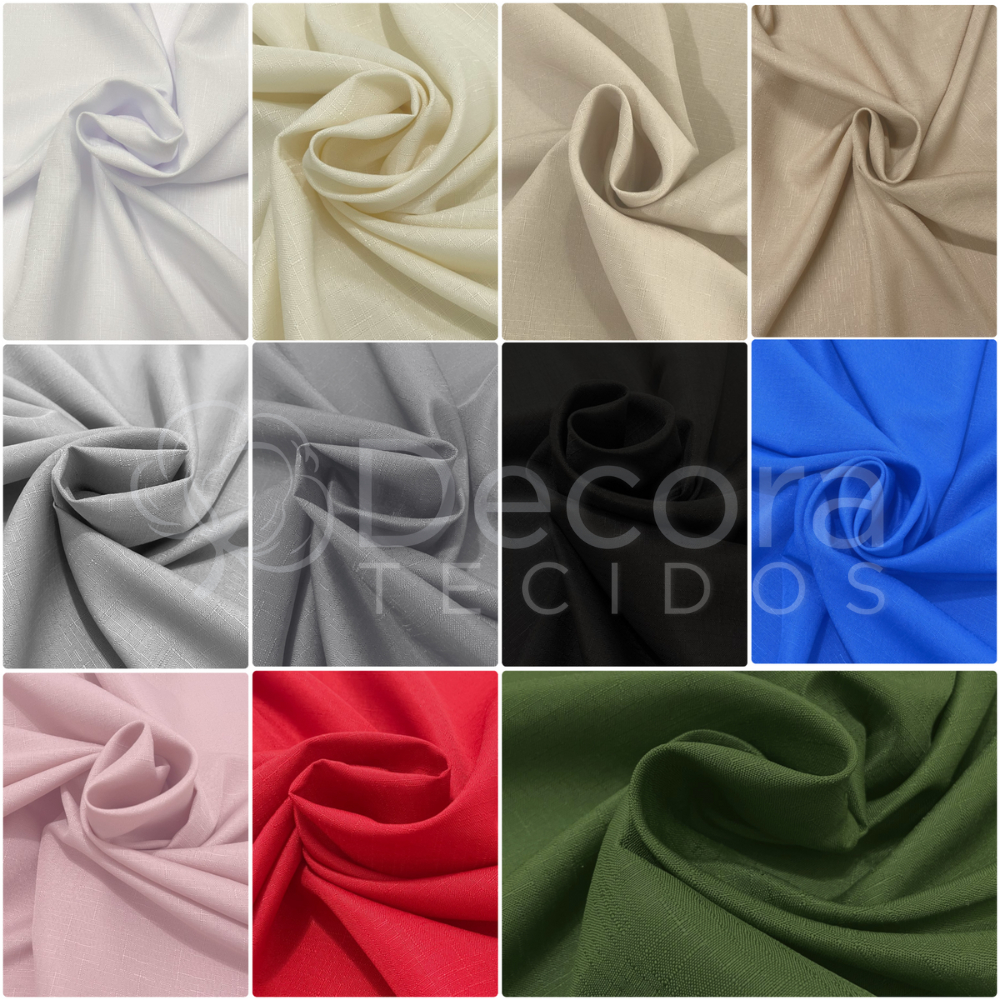 Tecido Linho Ráfia 7m x 3m largura Diversas Cores - Para Cortina e Toalha de Mesa em Oferta na Shopee