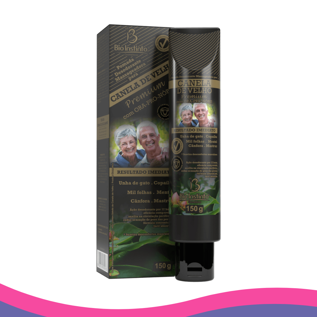 Pomada Massageadora Canela de Velho Premium Dores Musculares Com Ora pro nóbis Bio Instinto 150g