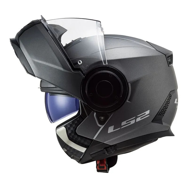 Capacete Moto Robocop Escamoteável LS2 FF902 Scope Titanium Articulado Cinza Fosco Com Óculos em Oferta na Shopee