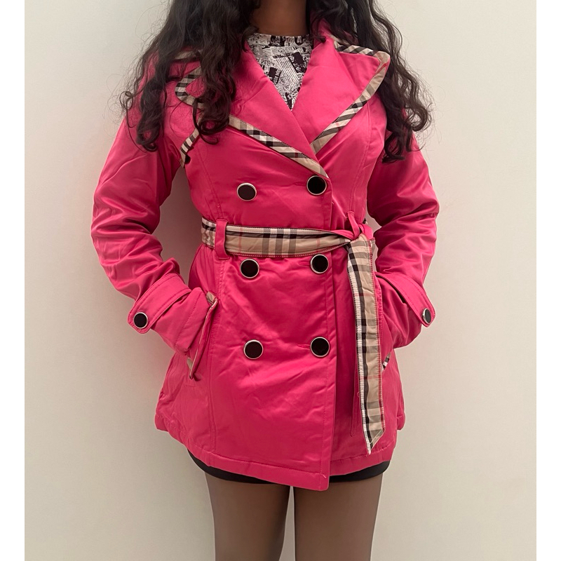 Sobretudo Parka Trench Coat alfaiataria infantil/Juvenil feminino tecido Gabardine moda outono inverno