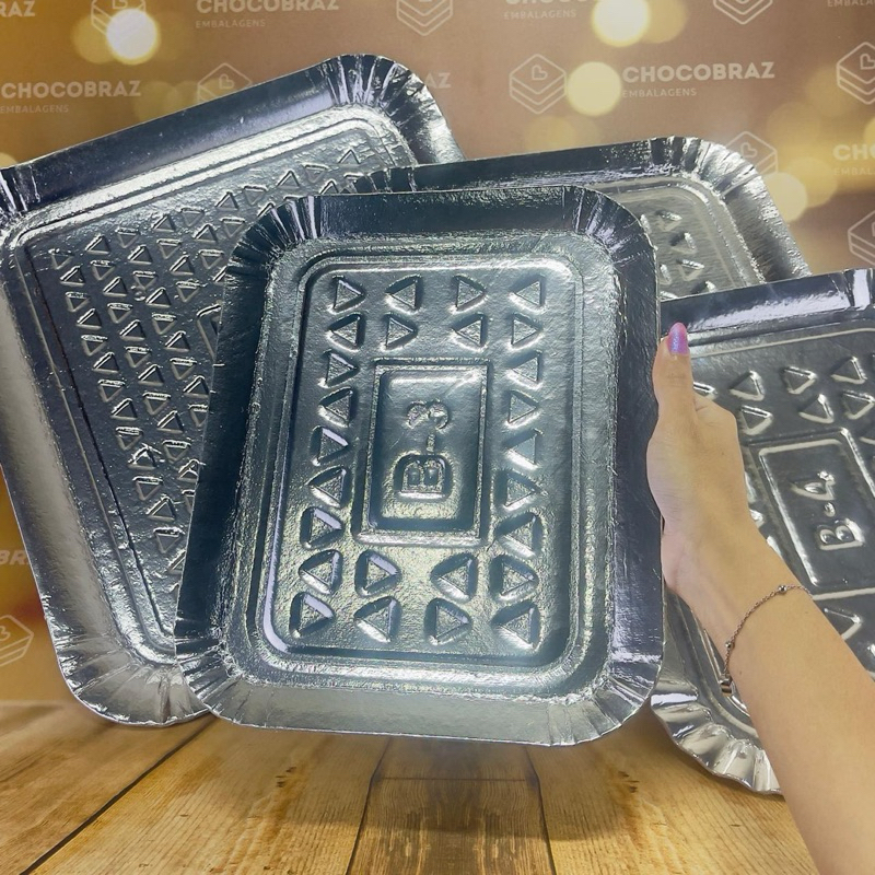 10 BANDEJA DE BOLO LAMINADA PRATA N°3 N°4, N°5 ou N° 6 em Oferta na Shopee