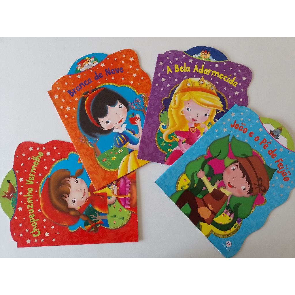 Lote Com 4 Livros A Bela Adormecida Branca De Neve chapeuzinho Vermelho João E O Pé De Feijão Aa886