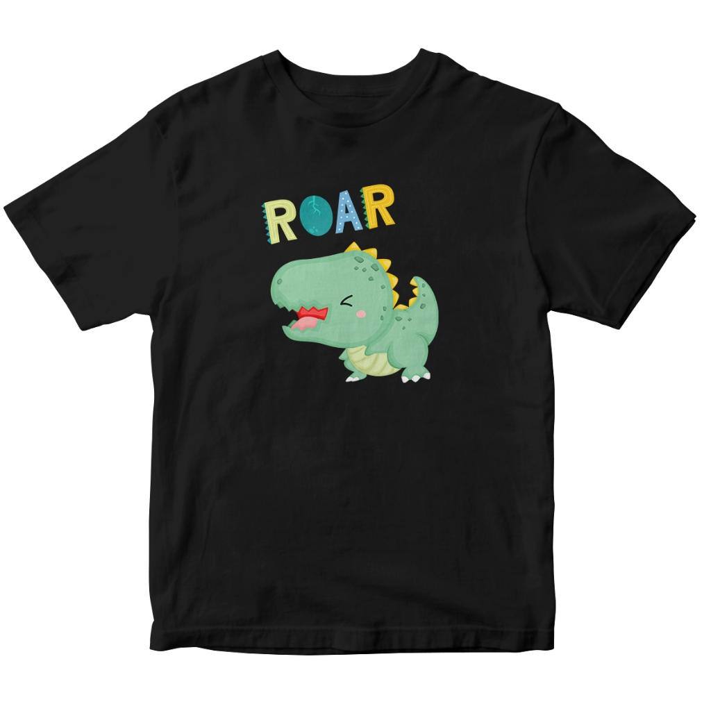 Camiseta Masculina Infantil Dinossauro Rugido 100% Algodão em Oferta na Shopee