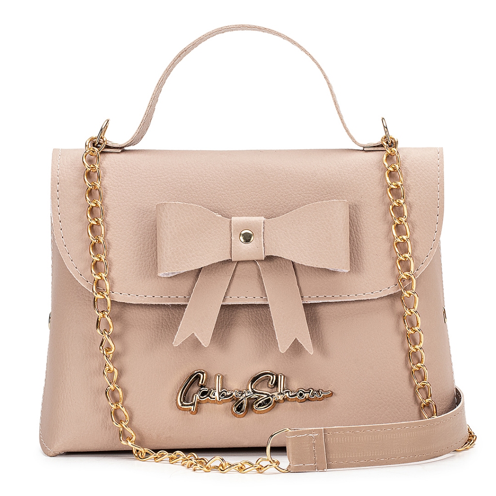 Bolsa Feminina Bauzinho Pequeno de Laço,Alça em Sintético e Corrente,Fechamento Magnético,Sintético, Gaby Show — imagem 2 de 2