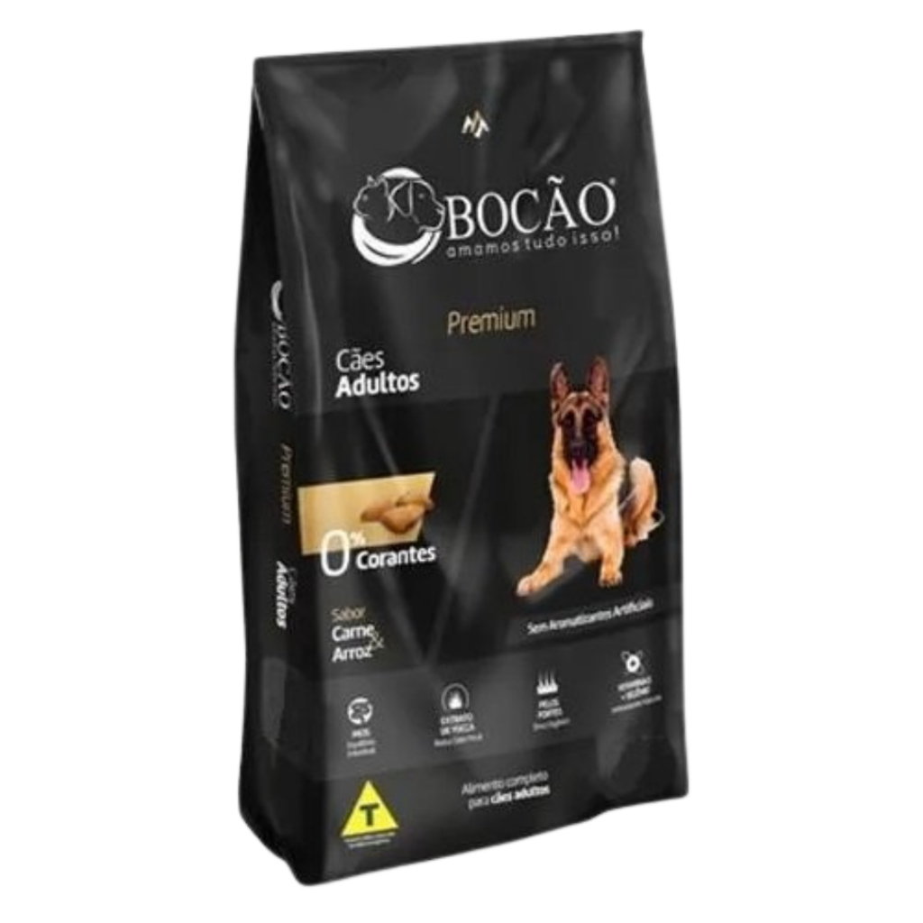 Ração Bocão Premium Cães Adultos 15kg Sabor Carne Nutrição Completa Alta Qualidade Econômica