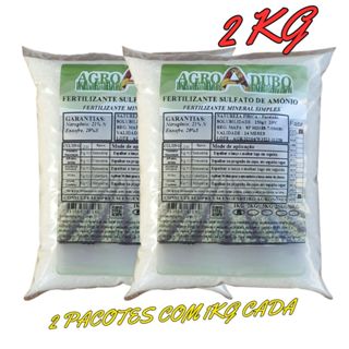 Fertilizante Sulfato De Amônio 2Kg Adubo 100% Soluvel em Oferta na Shopee