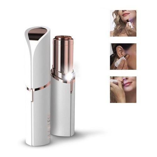 Depilador Batom Portátil Facial Buço Rosto Aparador Pelos USB SE01 Remove os pelos Imperio em Oferta na Shopee
