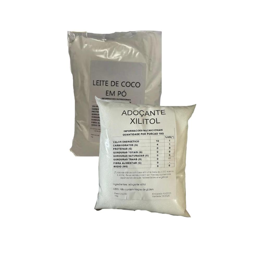 Leite de Coco em pó + Adoçante Xilitol (1kg de Cada)