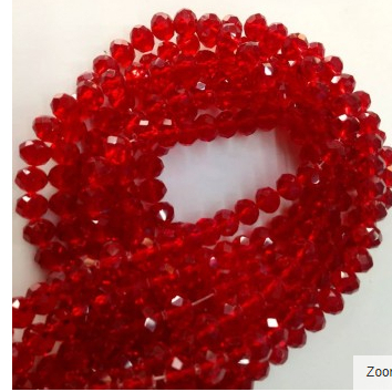 Cristal Tcheco Vermelho Vidr 8mm fio  com  126 unidades -para Bijuteria e Artesanato.