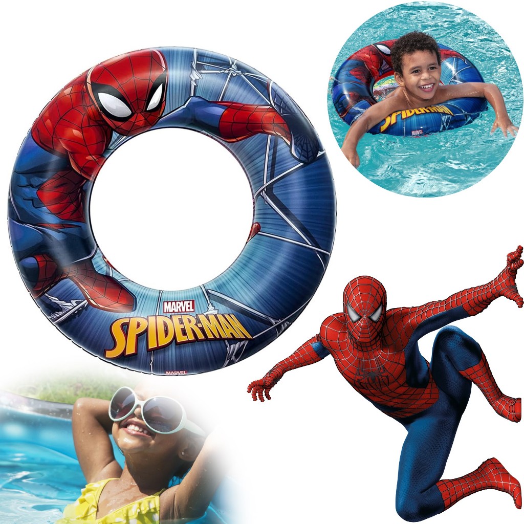 Boia Redonda Piscina Inflável Infantil Homem Aranha - Mor
